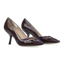 PURPLE SLIP ON PUMPS