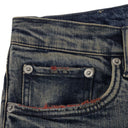 Mid Indigo Indigo Red Weft Blowout Jeans