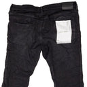 Black Inside Out Frayed Skinny Jeans