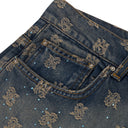 Antique Indigo Crystal Burst MA Paisley Straight Jean