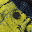 Sulphur Yellow Skinny Paint Job Jeans