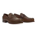 BROWN EDOARDO STORM CUIR LOAFERS
