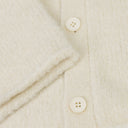 White Intarsia Knit Logo Cardigan