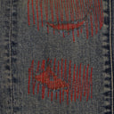 Mid Indigo Indigo Red Weft Blowout Jeans
