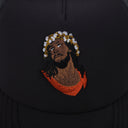 Black Crown Made of Cotton Trucker Hat