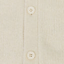 White Intarsia Knit Logo Cardigan