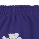 Purple Cotton Wreath Shorts