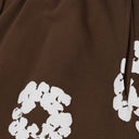 Brown Cotton Wreath Shorts