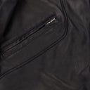 Black Nappa Leather Zip Up Jacket
