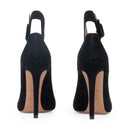ESCARPINS CHAMOIS STRAP ON SUEDE HEELS