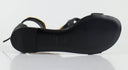 ROLL JETI LEATHER BLACK SANDALS & FLIP-FLOPS