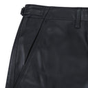 Black Beauty Leather Cargo Shorts