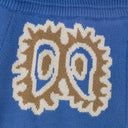 Blue Knit Bandana Shorts