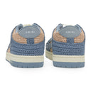 Beige/Blue Raffia Skel Top Low