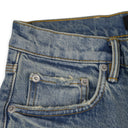 Mid Indigo Manganese Paint EMB Straight Jeans