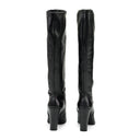 BLACK MONIQUE KNEE-HIGH BOOTS