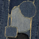 Mid Indigo Vintage Heavy Patch Repair Skinny Jeans
