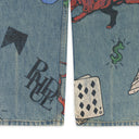 Indigo Painted Denim Pants