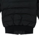 Black / Black Ladriere Shearling Trim Bomber Jacket