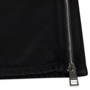 Black Side Zip Coated Clean Wide-Leg Jeans