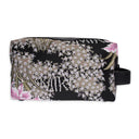 Black Hibiscus Jacquard Beauty Case