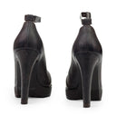 BROWN ANKLE STRAP HEELS