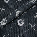 Black Printed Corduroy AOP Puffer Vest
