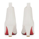 White/Silver Leather Chelsea Boots