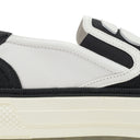 White/Black Skel Top Slip On Sneakers