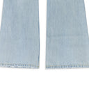 Blue Double Closure Flared Denim