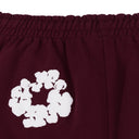 Burgundy Cotton Wreath Sweatshorts