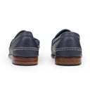 BLUE ELTHAM SMOOTH OILED PULL UP LOAFERS