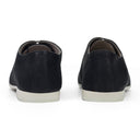 Black Velvet Low Top Derby Shoes