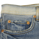 Light Indigo Basalt Distressed Straight-Leg Jeans