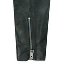 Black Leather Front Zip Jacket