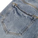 Mid Indigo Super Stack Flare Jeans
