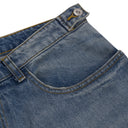 Blue Plain Denim Shorts