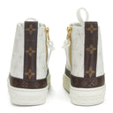 White Monogram Stellar High-Top Sneakers