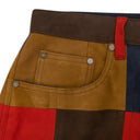 Multi Night-Off Suede Patchwork Pants
