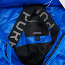 Blue Nylon Down Puffer Jacket