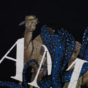 Blue Amiri Glitter Snake Vintage Tee