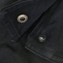 Black P004 Resin Coated Flared Cargo Skinny Jeans