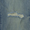 Mid Indigo Vintage Knee Blowout Skinny Jeans