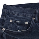 Dark Indigo Cargo Vintage Coated Flare Jeans