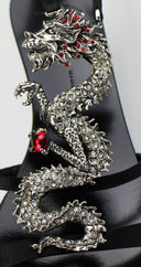 Black Crick Raso Doppiato Satin Black Sandals