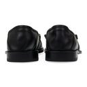 Black Gathered Slip On Loafers
