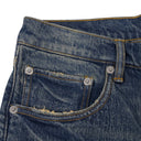 Mid Indigo Skinny Crackle Coated Jeans