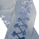 Stone Indigo/Blue Gradient Bones Straight Jeans