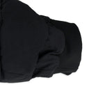 BLACK WATERPROOF RUCHED DOWN PUFFER JACKET