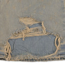 Light Indigo Verditer Destroyed Wide-Leg Jeans
